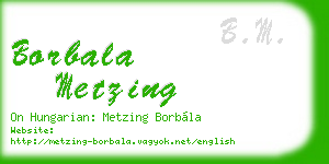 borbala metzing business card