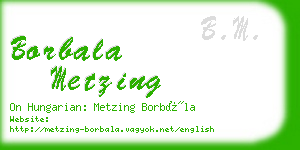 borbala metzing business card